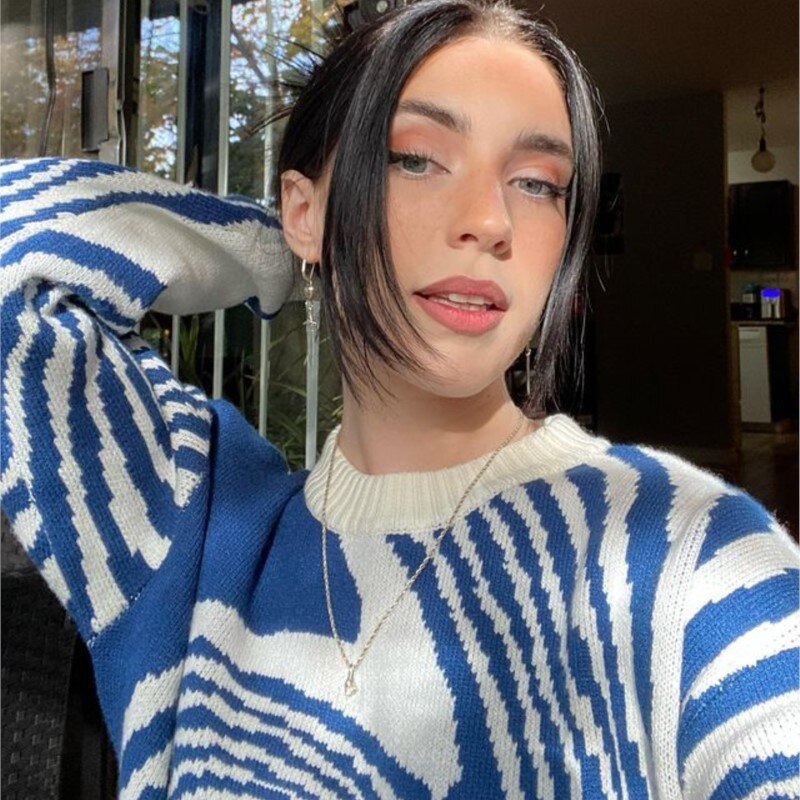 Aesthetic Harajuku Swirl Vintage Knitted Sweater