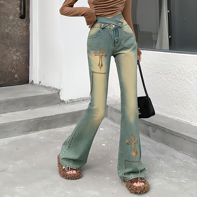 Vintage Y2K Streetwear Flare Jeans