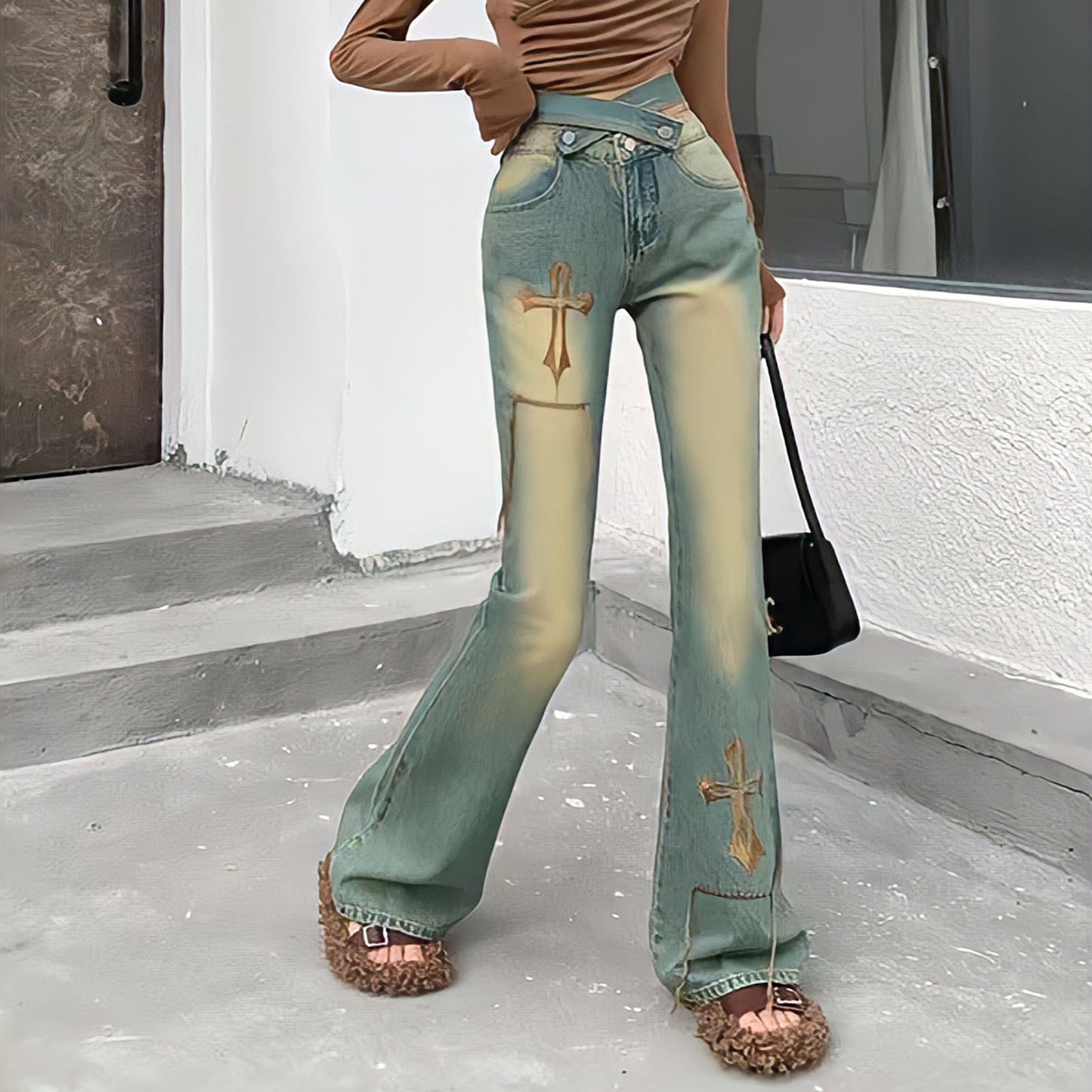 Vintage Y2K Streetwear Flare Jeans