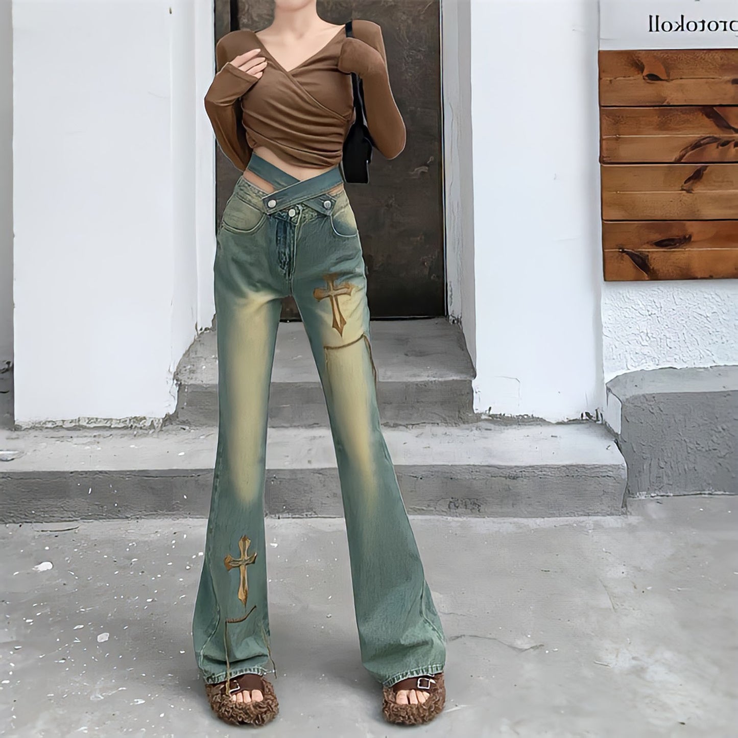Vintage Y2K Streetwear Flare Jeans