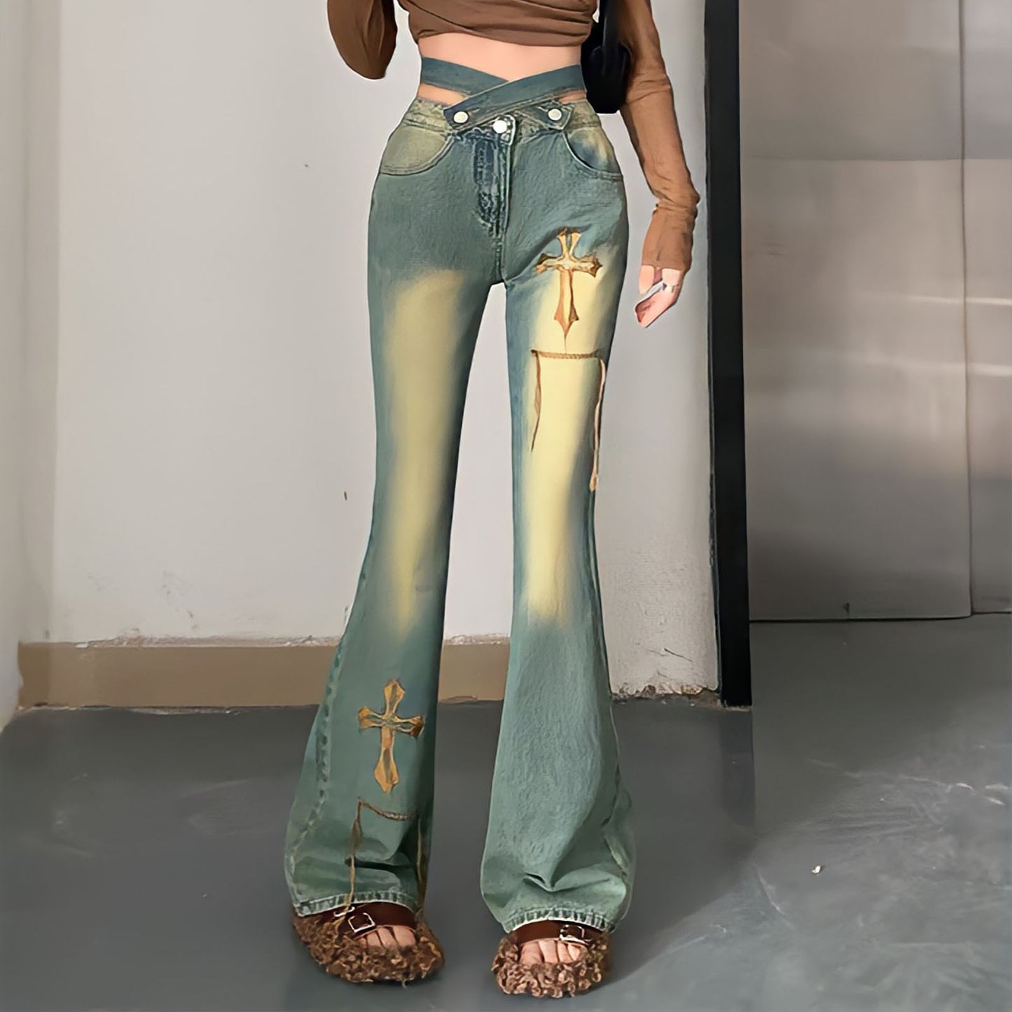 Vintage Y2K Streetwear Flare Jeans