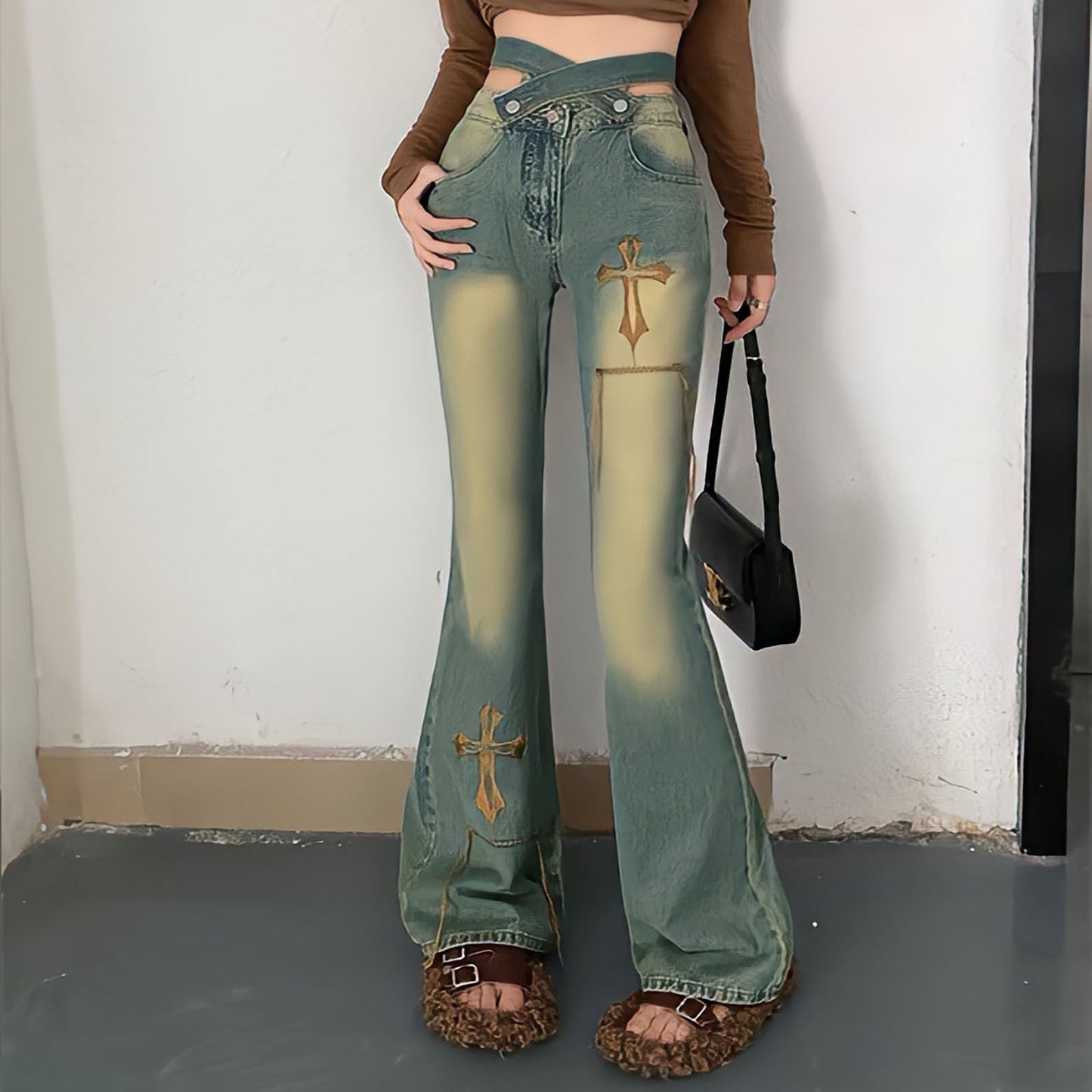 Vintage Y2K Streetwear Flare Jeans