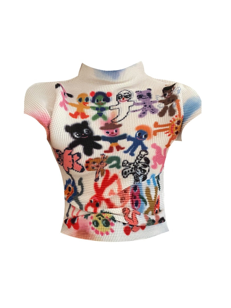 Y2K Short Sleeve Crop Tee
