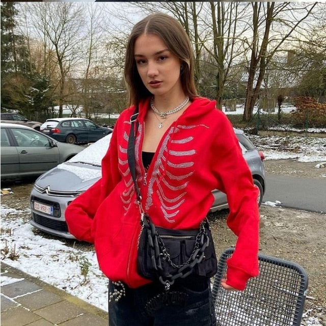 Y2K Skeleton Hoodies
